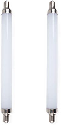 Luxvista 6W S15s LED Light Bulbs 284mm, LED S15 Strip Tube Bathroom Shaver Light Bulb 284mm Warm White 2700K, 60W S15s Halogen Replacement, T25 Tubular Light Bulb for Cabinets (Non-dimmable, 2-Pack)