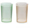 Cawein Lot de 2 verres incassables, gobelets de salle de bain, porte-brosse à dents en plastique, gobelets de salle de bain, porte-pinceaux de maquillage, lot de 2 verres à boire réutilisables.