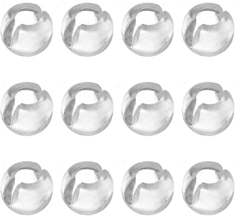 ZZLZX 12 Stück 4 mm klare Ketten-Crimp Stopper für Perlenketten, Jalousien, Perlenzubehör