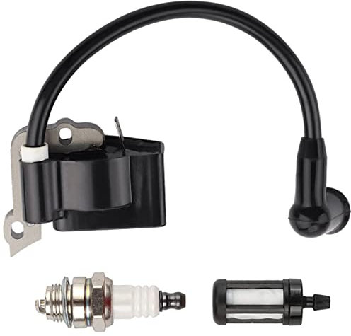 ZAMDOE Zündspule Zündkerze Kraftstofffilter Kit für STIHL FS38 FS45 FS46 FS55 FS55C KM55 KM55C HL45 HS45 Pre 2001 Freischneider Freischneider Heckenschere, ersetzt 4140 400 1300