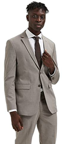 SELECTED HOMME Slhslim-Liam BRWN Hounds BLZ Flex B Noos Blazer, Brownie/détails : Pied-de-Poule, 68