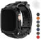Fullmosa Cinturino TPU Compatibile con Cinturino Apple Watch Ultra 2/Ultra 49mm, Rugged Cover con Cinturini di Ricambio in Silicone Sport 49mm per Apple Watch Ultra, Nero