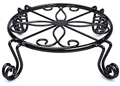 Plant Stands, Black Plant Stand for Flower Pot Potted Holder Indoor Outdoor Metal Rustproof Iron Garden Container Round Supports Rack for Planter Stand Outdoor