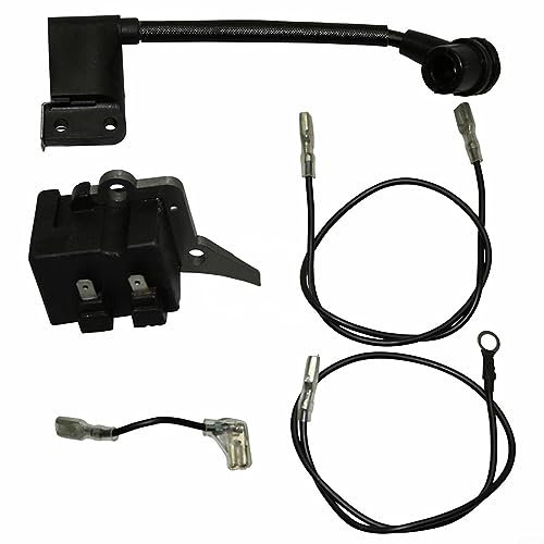 DAZZLEEX Bobina di accensione di ricambio, cavi bobina di accensione per motosega Baumr-ag SX72 72cc SX82 82cc motosega 7200