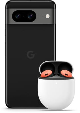 Google Pixel 8 – Unlocked Android smartphone with advanced Pixel Camera, 24-hour battery and powerful security – Obsidian, 128GB + Pixel Buds Pro Wireless Earbuds - Coral