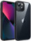JETech Case for iPhone 13 6.1-Inch, Shockproof Phone Bumper Cover, Solid Color Matte TPU Frame, Anti-Scratch Clear Back (Black)