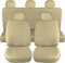 Susy Shop Coprisedili Auto Universali, Anteriori e Posteriori, Compatibilità Universale Montaggio Semplice (Set Completo, Beige)