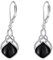 Schwarze Onyx Ohrringe Sterling Silber Irisch Keltische Knoten Leverback Ohrringe Schwarzer Stein Boho Dangle Ohrringe Schmuck Geschenke