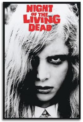 Zamou Leinwandposter Night Of The Living Dead, Wandkunst, dekoratives Wohnzimmer-Poster, Schlafzimmer-Poster, 30 x 45 cm, ungerahmter Stil