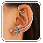 Inateannal Punk Skorpion Ohrstecker Ohrring Silber Skorpion Ohrclip Ohrringe Gothic Skorpion Tier Ohrstecker Ohrringe No Piercing Ohr Krabbler Ohrringe Halloween Schmuck Für Frauen Und Mädchen