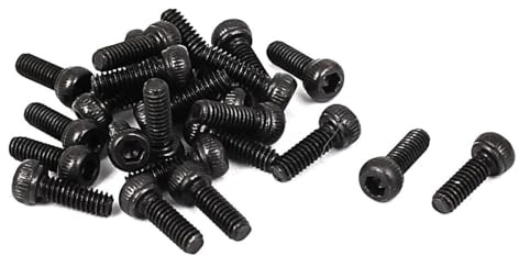 TOP-VIGOR M2 x 6mm Socket Head Cap Screws, 12.9 Alloy Steel Allen Bolts | 25PCS Full Threaded Hex Socket Machine Screws, Long Hex Head Fasteners for Machinery, Engineering, Automotive and DIY