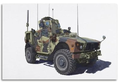 Poster mit US-Militärfahrzeug, M1240A1, M-ATV, minenresistent, Hinterhalt, geschütztes Auto, dekorative Malerei, Leinwand, Wandposter und Kunstdruck, moderne Familienschlafzimmer-Dekoration, Poster,