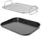 Outspark Flat Top Griddle Plate and Grill Roast Stand for Ninja Woodfire OG700 Series, Smoke Rack Accessories Kit for Ninja XSKGRDPLT Outdoor Grill, Non-Stick