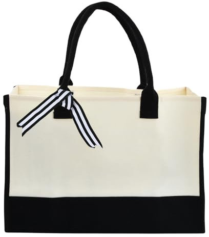 YILANJIN Jute Canvas Tote Bag - Large Capacity Reusable Shopping Bag for Women, Beach - 43 x 30 x 20 CM