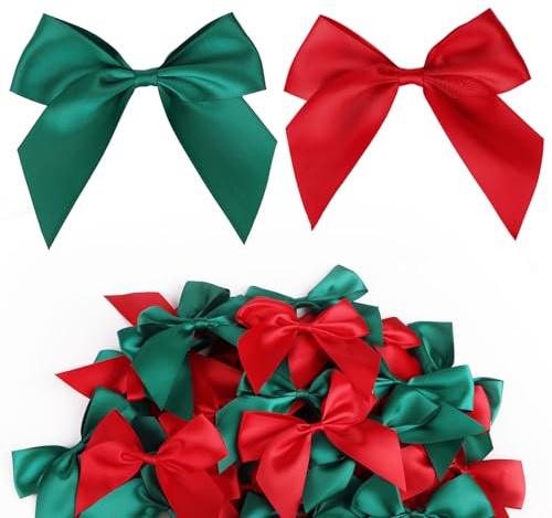 30 Stück Weihnachten Schleifen Zierschleifen Weihnachtsbaum Bögen Weihnachtsdeko Weihnachtsschleifen Weihnachtsbogen Geschenkschleife für Weihnachtsbaum Weihnachtskranz Dekorationen Geschenke