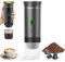 VHV Cafetera Portatil, Cafetera Portátil Cápsula de Espresso 3 en 1, Autocalentamiento de 2a6 Minutos, Para Cápsulas Pequeñas o Grandes y Café Molido,Cafetera Portátil para Oficina y Hogar (Gris)