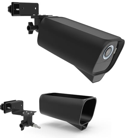 TIUIHU Dachrinnenhalterung für eufyCam S3 Pro Kamera, Dachrinnenhalterung mit wasserdichte Silikonhülle für eufy Solar-Überwachungskamera Außen (Schwarz)