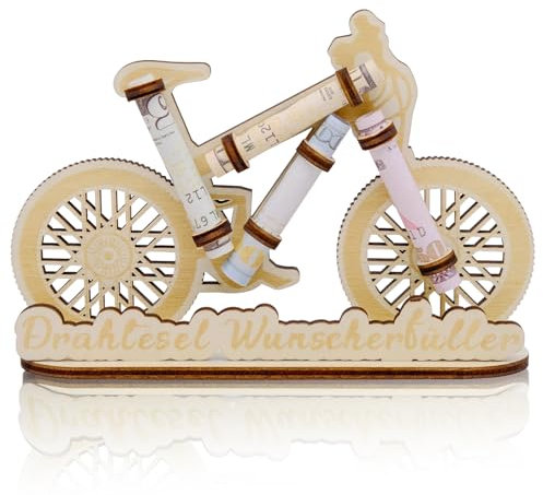 Cisolen Fahrrad Geschenk Fahrrad Geburtstag Geldgeschenke Holz Spardose Fahrrad Geburtstag Geldgeschenk für Radfahrer Fahrrad Deko Geschenk Familie Handgefertigte Deko für Freunde und Familie