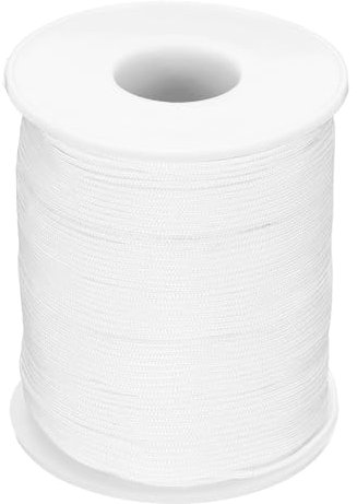 PATIKIL Nylon Cord 1mm x 109 Yards, Bracelet String Braided Nylon Thread Chinese Knotting Cord for Jewelry Making Beading Necklaces Blind Wind Chimes, White