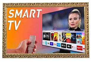 Cadre décoratif baroque pour TV Smart, style perforé, feuille d'or, bois de pin 313O (41 à 50 pouces)