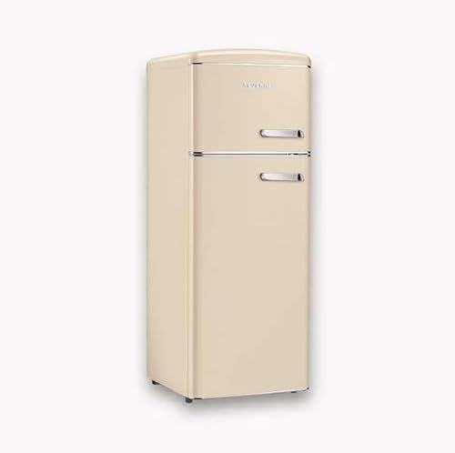 Severin RKG 8903 Retrò - Frigorifero Doppia Porta, 206 Litri, Statico, colore Crema, Aperura Porta a Sinistra