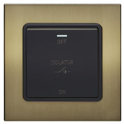 Retrotouch Aura Rocker Fan Isolator - Brushed Brass
