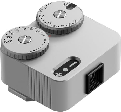 oiakus Light Meter for Cameras, 45° Light Metering, Self-adjusting Cold Shoe Interface, Two Dial To Adjust ISO, Aperture and Shutter Speed, for Rangefinder Cameras Photography