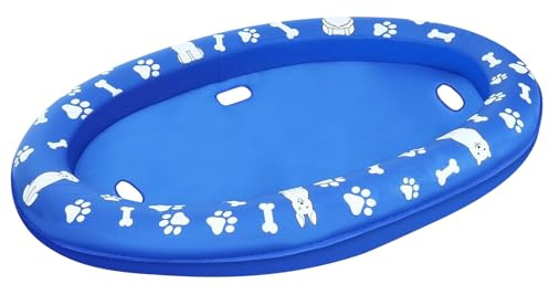 Generico Flottant pour chiens - Flottant de piscine pour chiens - Radeau pour chiots Natation Lac Rivière Plage Été Camping Fête