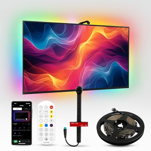 RGBIC TV Backlight 5 m for 65–85 Inch TVs with Colour Sync Sensor