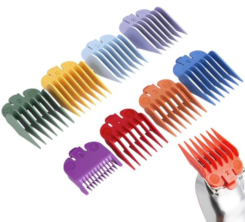 BCHKO 8 Stück Trimmer Aufsätze, Haarschneidemaschine Aufsätze, Haarschneider Aufsatz Set, Haar Clipper Guide Limit Kamm Set für Wahl Meisten Haarschneidemaschinen (3mm bis 25mm)