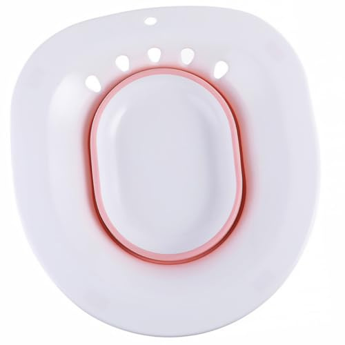 Healeved Faltbares Damen Bidet Sitzbad aus Medizinischem Pp und Tpr Tragbar und Komfortabel Geeignet für Intimhygiene und Untere Körperpflege für Schwangere und Erwachsene Rosa