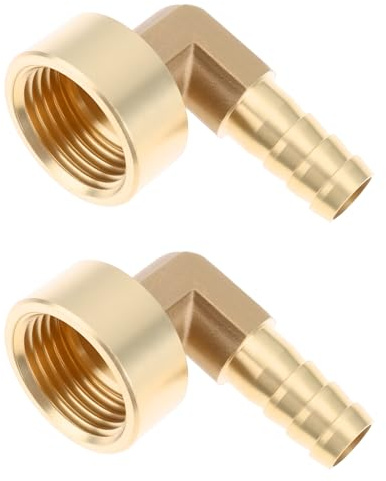 AS Axis Spindleon 2 Raccords Coudés en Laiton 1/2 BSP Femelle Vers Embout Cannelé 10 Mm pour Tubes Et Tuyaux