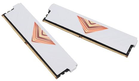 Leftwei 8GB DDR4 3600MHz Desktop Memory RAM, PC4 28800 C18 1.35V RAM Module, Aluminum Alloy Heat Dissipation System Memory Modules with Overclocking Support, Ideal for Desktop PC (White)
