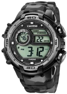 Calypso Herren Digital Quarz Uhr mit Plastik Armband K5723/3