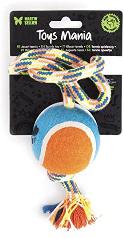 Tennisball mit Schnur, für Hunde, 55 cm