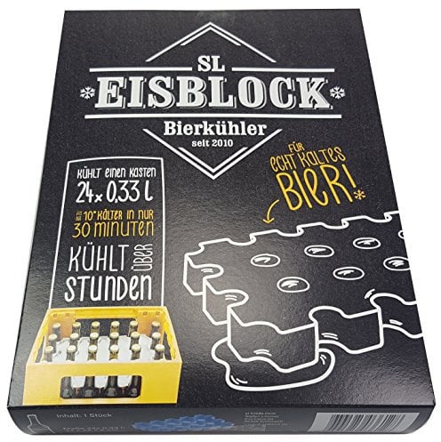 SL-Eisblock Bierkühler Getränkekühler für 0,33 Liter Flaschen, blau