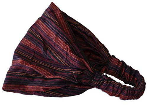 Haarband Stirnband Kopfband Kopftuch Schweißband Haarschmuck Sport Fitness Yoga Mütze (Rot-schwarz)