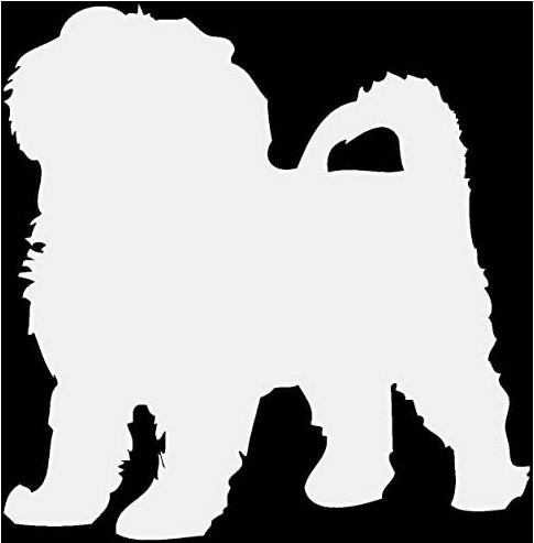 Samunshi® Bolonka Zwetna Hunde Aufkleber Autoaufkleber Sticker in 6 Größen und 25 Farben (69x70cm hellgrau)