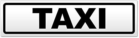 Kiwistar Magnetschild Taxi - 30cm Schwarz - magnetisch für Auto PKW Kfz - wiederverwendbares Hinweisschild aus Magnetfolie - für Fahrzeug, Truck