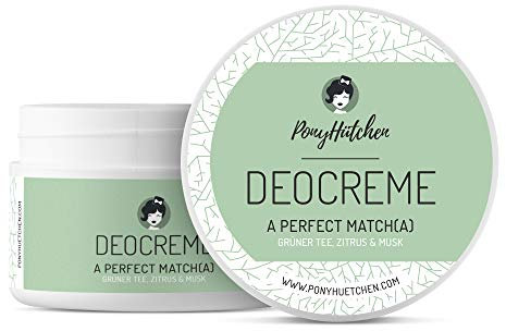 PonyHütchen - Deocreme 50 ml A Perfect Match(a) - Feste Deocreme vegan, ohne Aluminiumsalze & Tierversuche - Unisex Antitranspirant Naturkosmetik handgemacht mit Bio-Zutaten - Ideal für Handgepäck