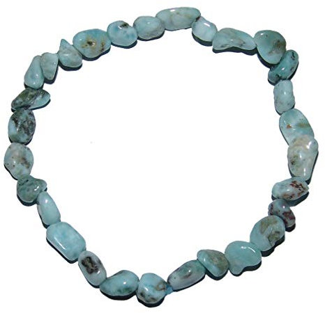 Janni Schmuck Armband Larimar Atlantisstein Mini Pipget Armband Größe der Steine ca. 5-10 mm, Armbandgröße ca. 19-20 cm SC-ARM-FREE-LAR-02 Marke, Einheitsgröße, Unkostbare Metalle, Kein Edelstein