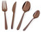 Barazzoni, Set di Posate da Tavola Malachite Bronzo, Monoblocco in acciaio inox 18/10, per 6 persone, 24 pezzi: 6 forchette, 6 cucchiai, 6 coltelli, 6 cucchiaini da tè