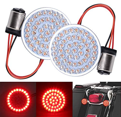 1157 Base 2 '' Bullet Style LED rot Blinker Licht Lauflicht Kit für Motorrad (2 Stück)