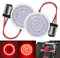 1157 Base 2 '' Bullet Style LED rot Blinker Licht Lauflicht Kit für Motorrad (2 Stück)