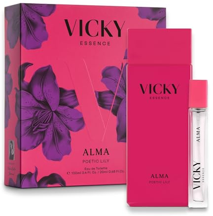 VICKY MARTÍN BERROCAL ALMA Set Eau de Toilette, 100 ml + EDT 20 ml, Damenparfüm, blumiger fruchtiger Duft, Neroli, rote Früchte, Jasmin, Sandelholz
