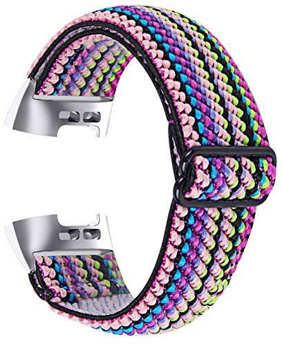 GIMart Kompatibel mit Fitbit Charge 4 Armband/Charge 3 Armband für Damen Herren, Stoff Atmungsaktives Sportband Gewebtes Nylon Ersatzarmband Armband für Fitbit Charge 3 & Charge 4 & SE (Bunt)