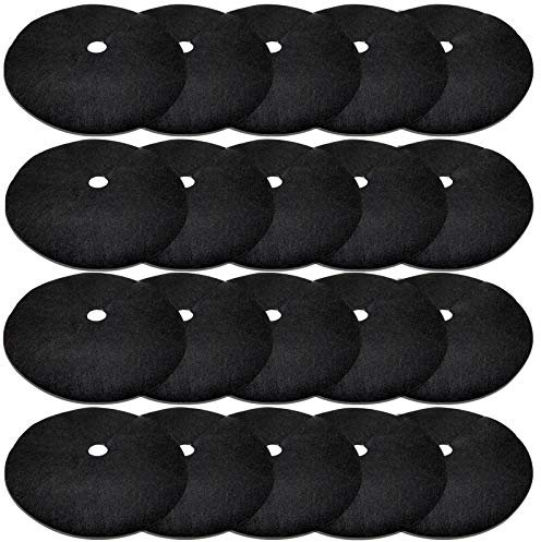 EBaokuup 20 Stück 41,5 cm Vlies-Baum-Mulchring – abbaubare Baumschutzmatte, wiederverwendbare Baum-Unkraut-Barriere Matte für Unkrautbekämpfung Wurzelschutz