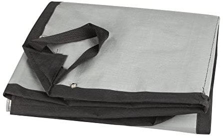 Windhager Pflanz-und Unterlegplane mit Vlies, Umtopfmatte, Pflanzmatte, Arbeitsunterlage für sauberes umtopfen, Pflanzunterlage, Gartenarbeitsunterlage, 1 x 1,5m, Grau
