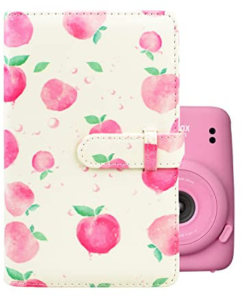 Instax Mini Photo Album 96 Pockets，MUZIRI KINOKOO Instax Mini Lovely Cartoon Album for Suitable for Fuji Instax Mini EVO/Mini 12/11/9/8/7+/25/90 Instant Camera Pink