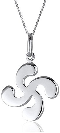 TALISMAN JEWELLERY Pendentif Argent Sterling 925 avec chaîne incluse - Lauburu, Croix Basque (20 MM)